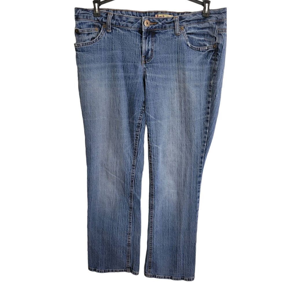 L.e.i. Y2k Sophia Hiphugger Bootcut Light Wash Jeans Sz 16